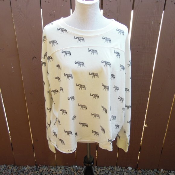 Elephant Crop top sweat shirt - Picture 1 of 6